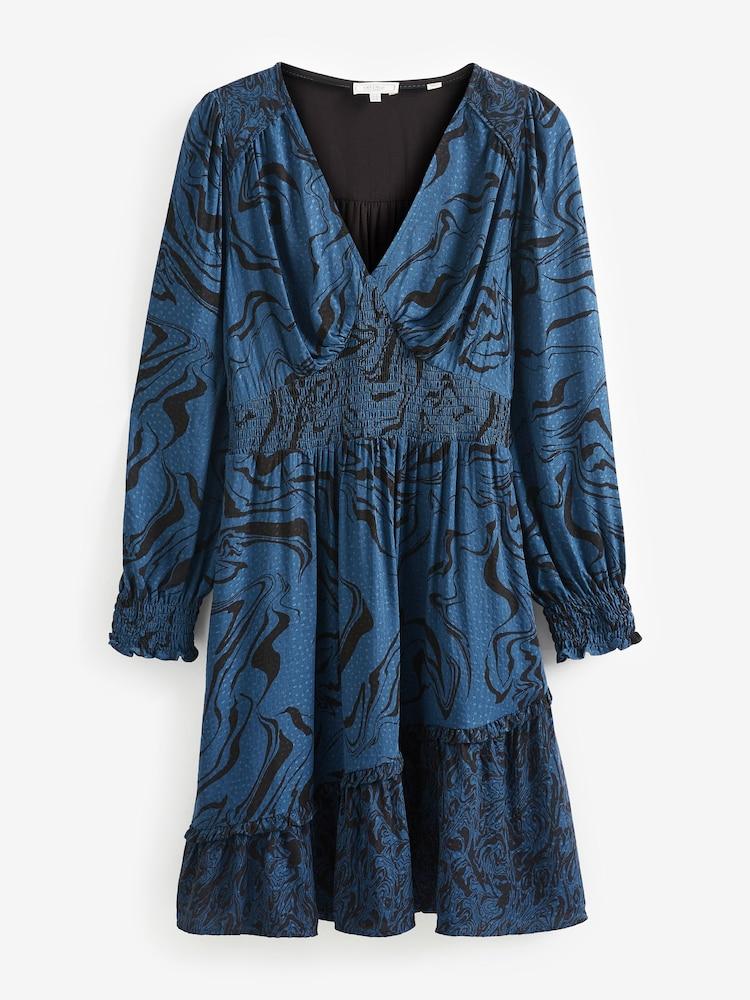 fat face Blue Farah Marble Dress