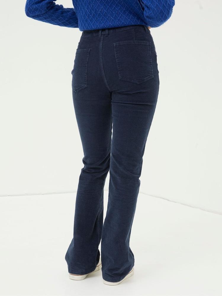 Fat Face Blue Fly Flare Corduroy Trousers