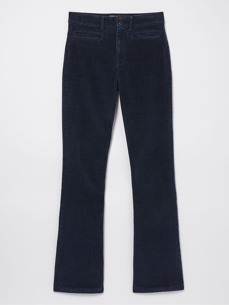 fat face Blue Fly Flare Corduroy Trousers