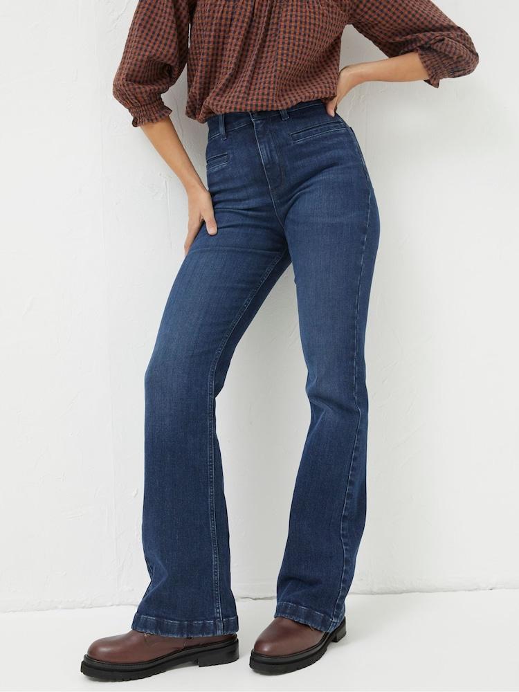 Fat Face Blue Fly Flare Jeans