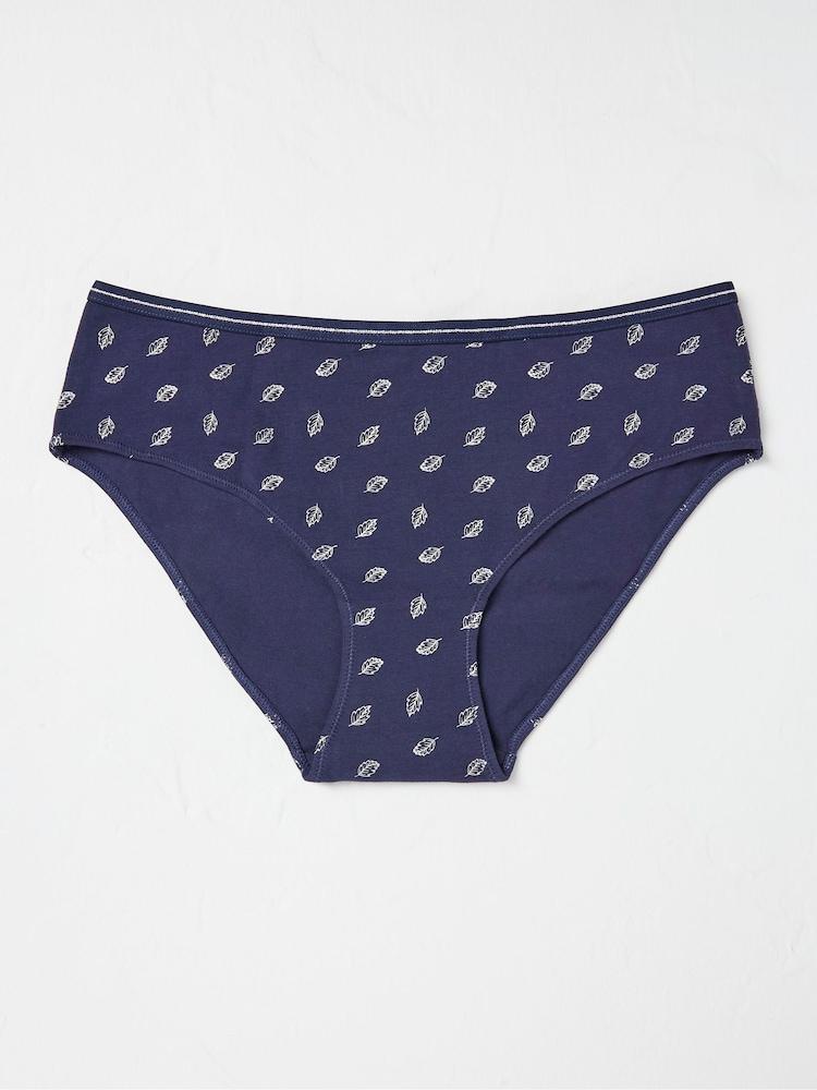 Fat Face Blue Foil Leaf Mini Knickers