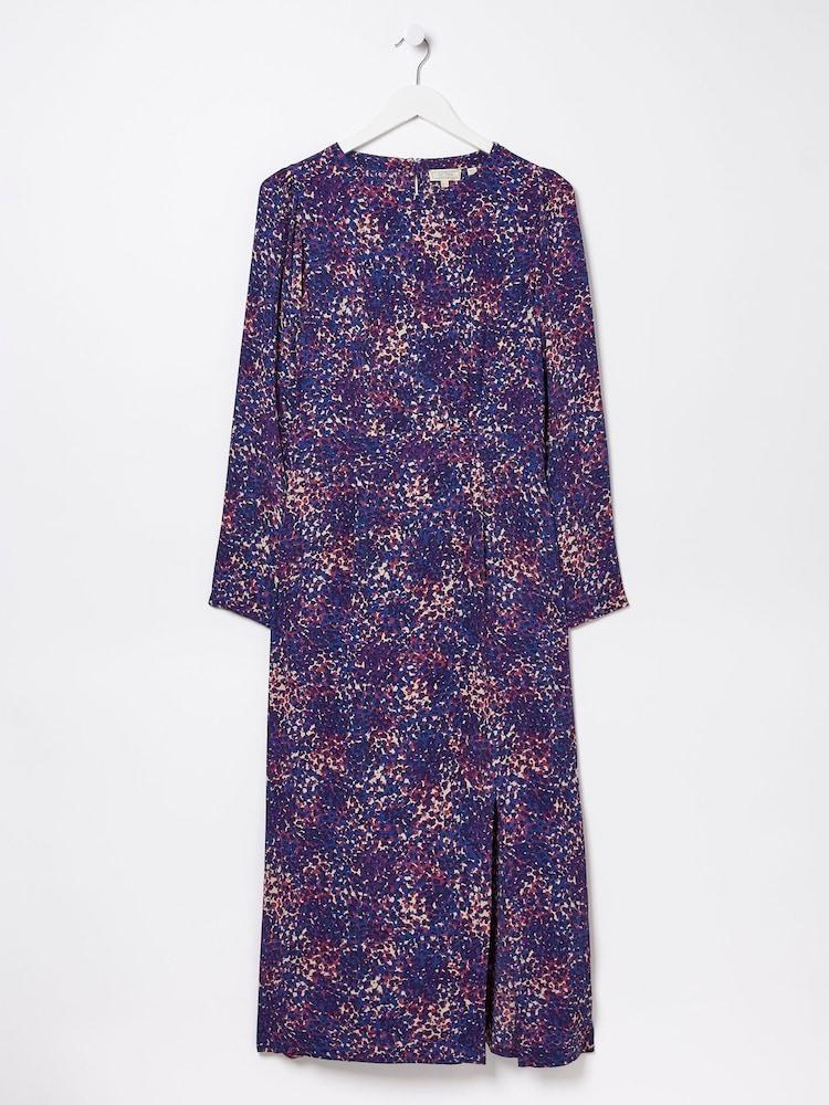 fat face Blue Haldon Layered Spot Midi Dress