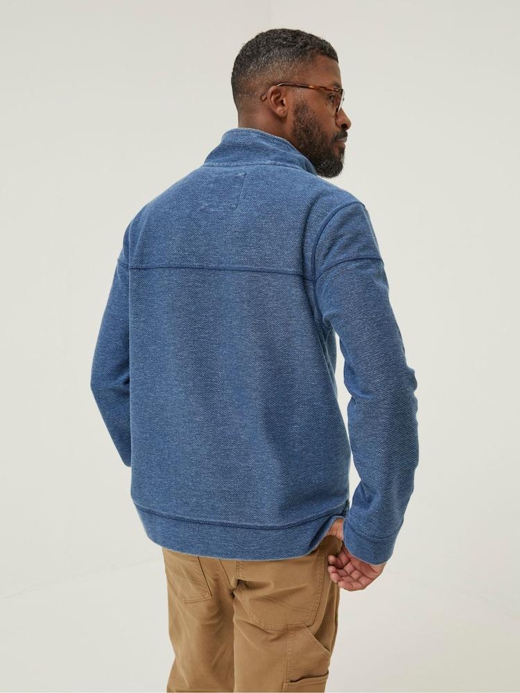 Fat Face Blue Half Neck Sweatshirt