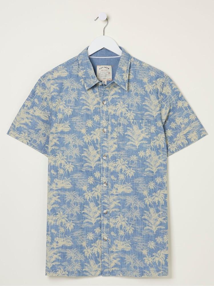 fat face Blue Hawaiian Print Shirt