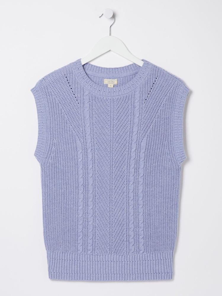 fat face Blue Iris Knitted Tank