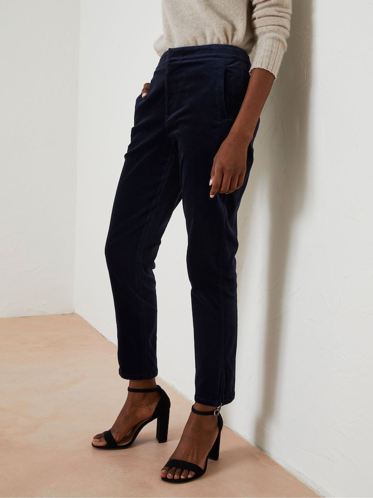 Fat Face Blue Isobelle Velvet Trousers