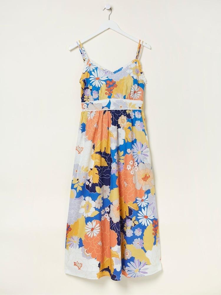 fat face Blue Jayden Coastal Midi Dress