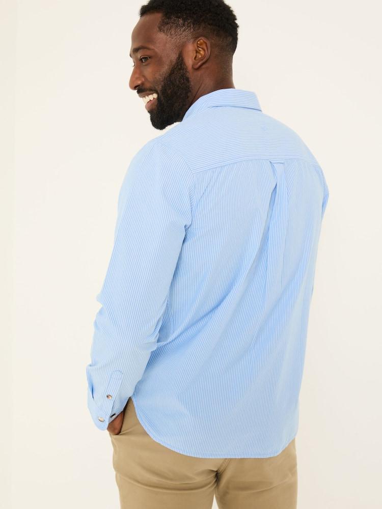 Fat Face Blue Long Sleeve Elm Stripe Shirt