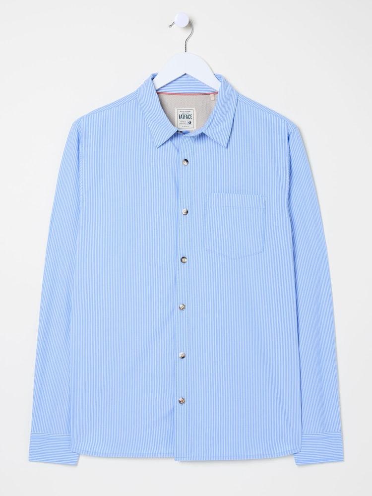 fat face Blue Long Sleeve Elm Stripe Shirt