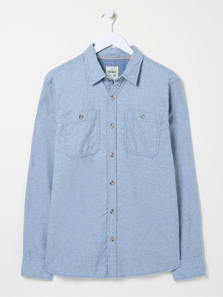 fat face Blue Long Sleeve Malton Shirt