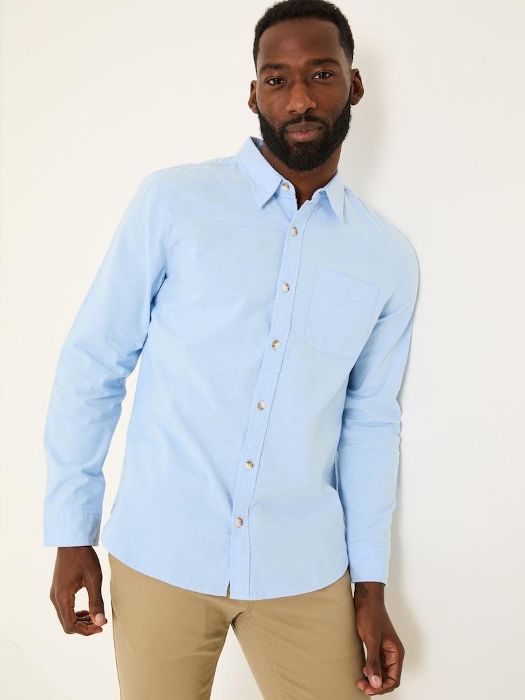 Fat Face Blue Long Sleeve Oxford Shirt