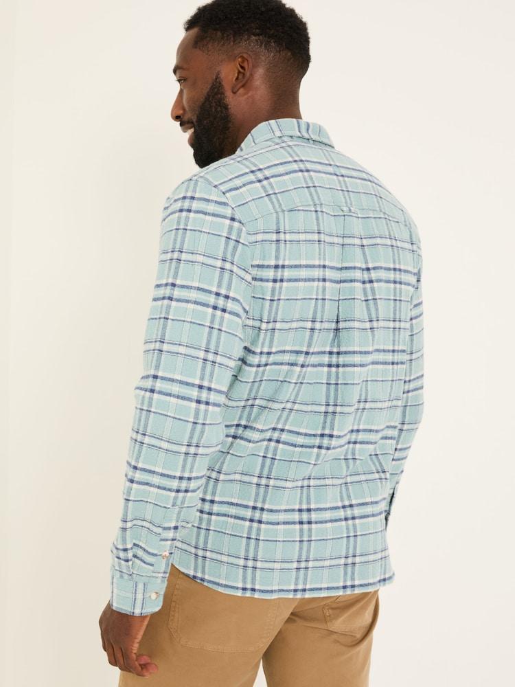 Fat Face Blue Long Sleeve Trent Check Shirt