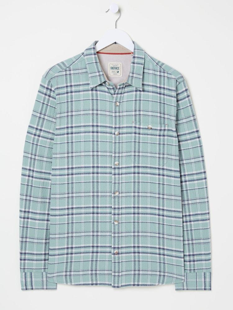 fat face Blue Long Sleeve Trent Check Shirt
