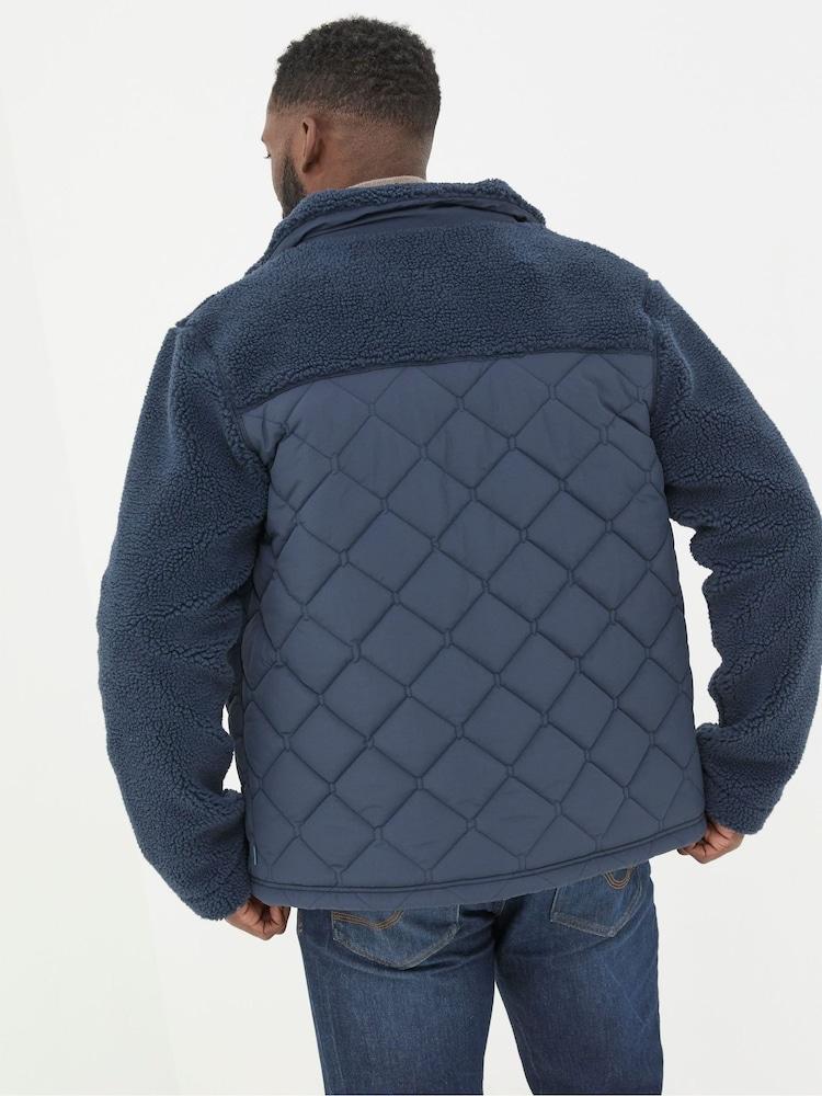 Fat Face Blue Navy Calgary Borg Jacket