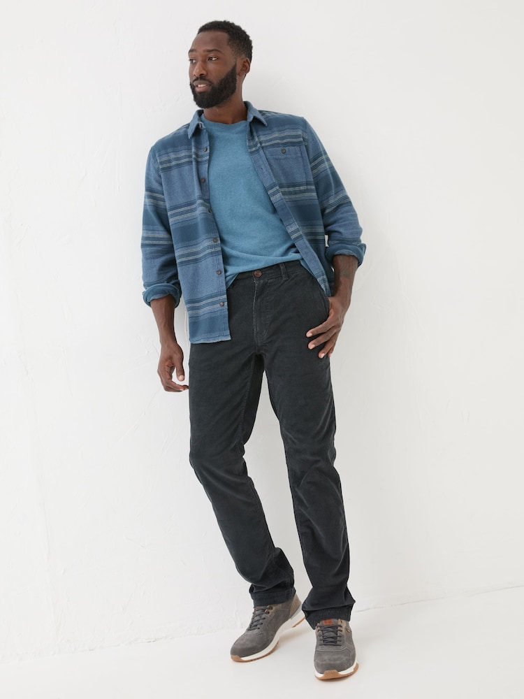 Fat Face Blue Navy Straight Cord Trousers
