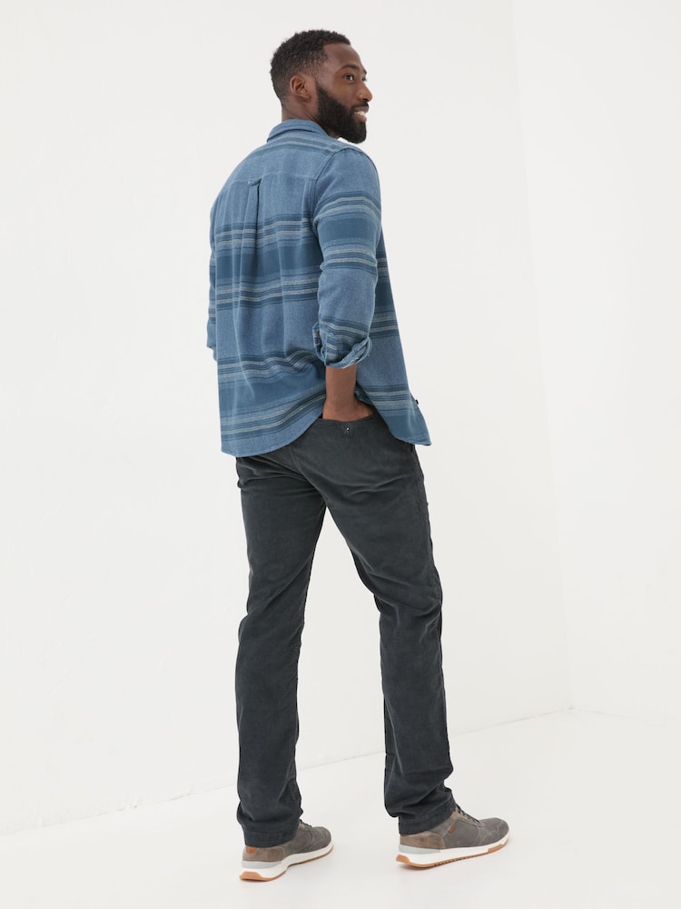 Fat Face Blue Navy Straight Cord Trousers