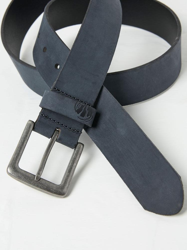 fat face Blue Nubuck Leather Belt