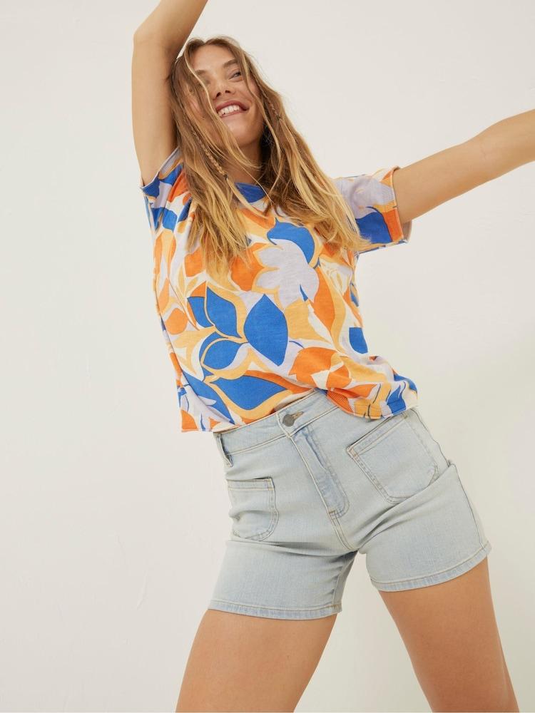 Fat Face Blue Paige Denim Shorts