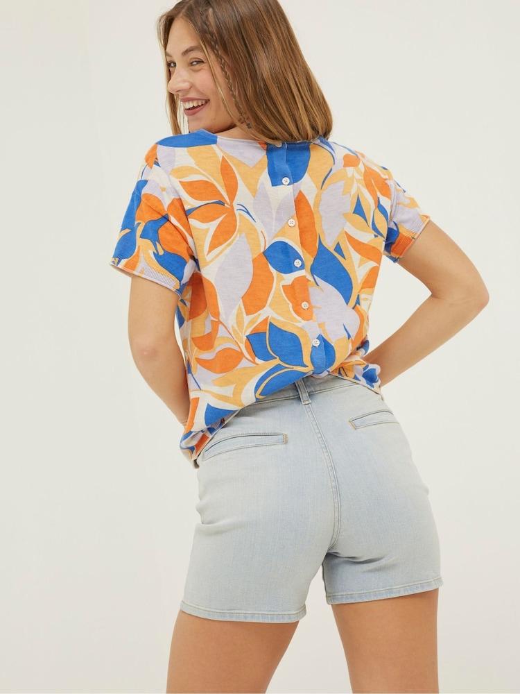 Fat Face Blue Paige Denim Shorts