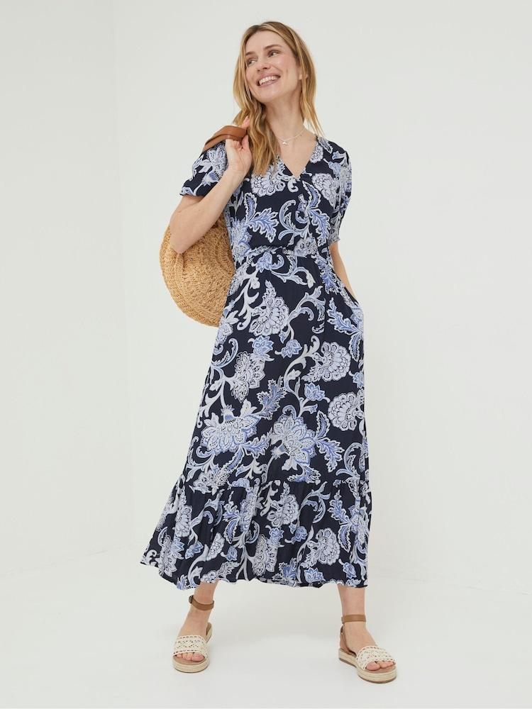Fat Face Blue Palace Maxi Dress