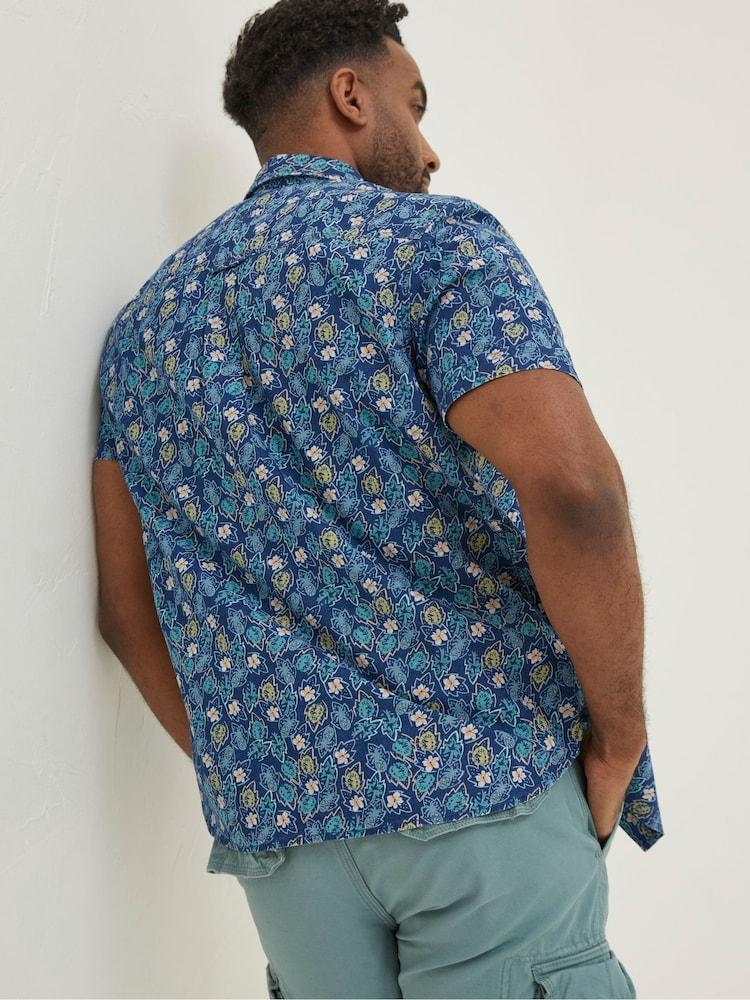 Fat Face Blue Pineham Print Shirt