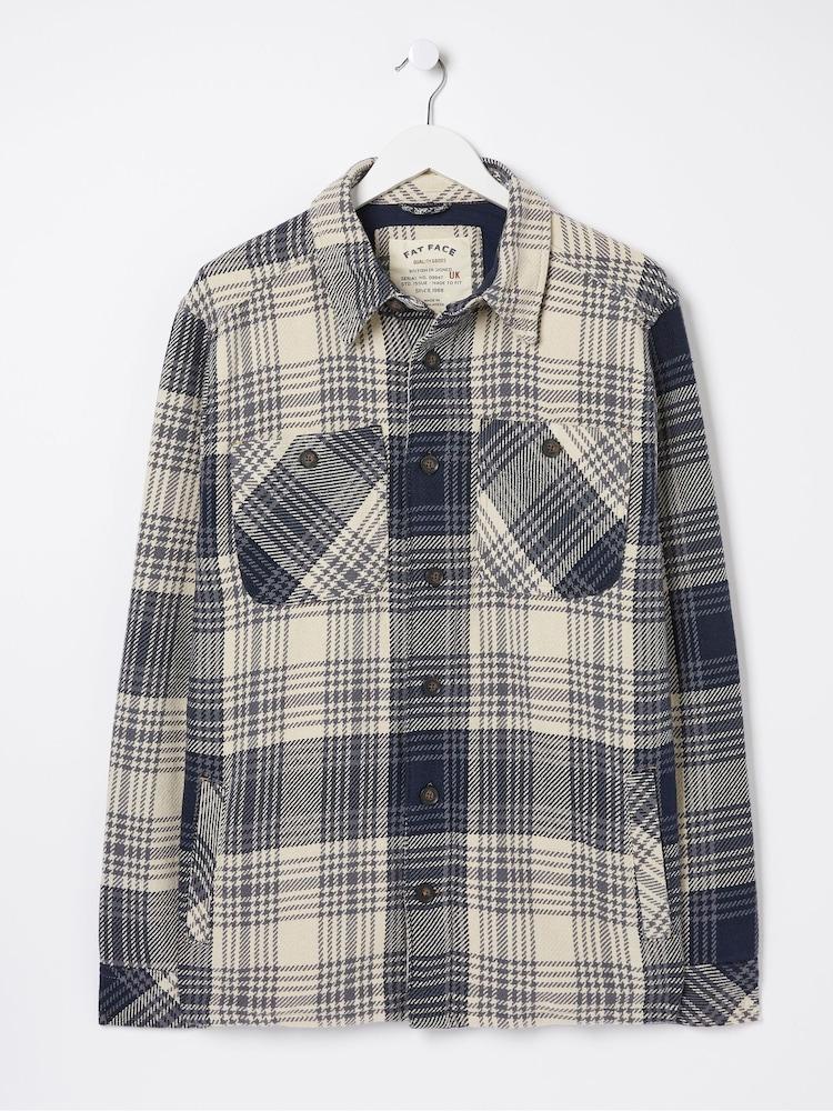 fat face Blue Ryton Ombre Overshirt