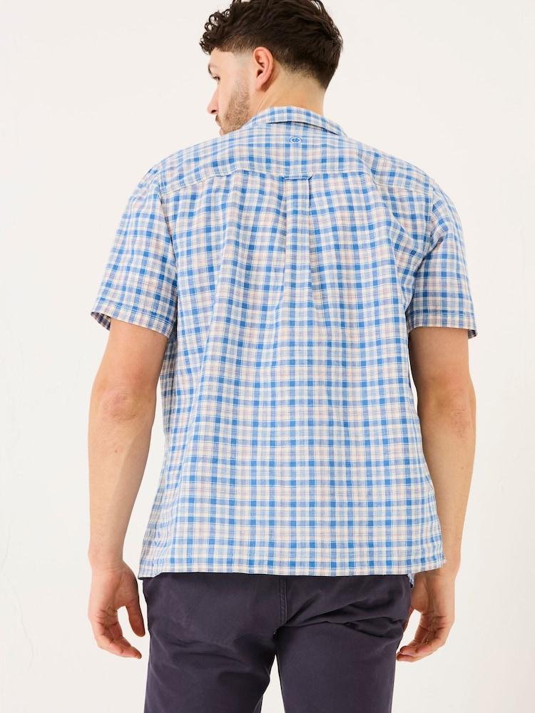Fat Face Blue Short Sleeve Conwy Check Shirt