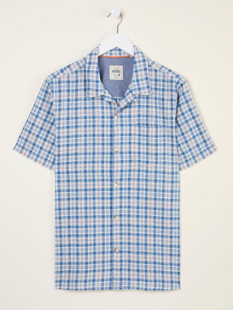 fat face Blue Short Sleeve Conwy Check Shirt
