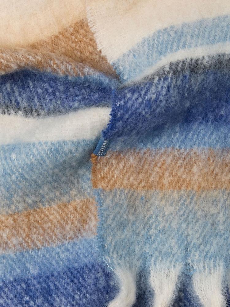 Fat Face Blue Skinny Stripe Scarf