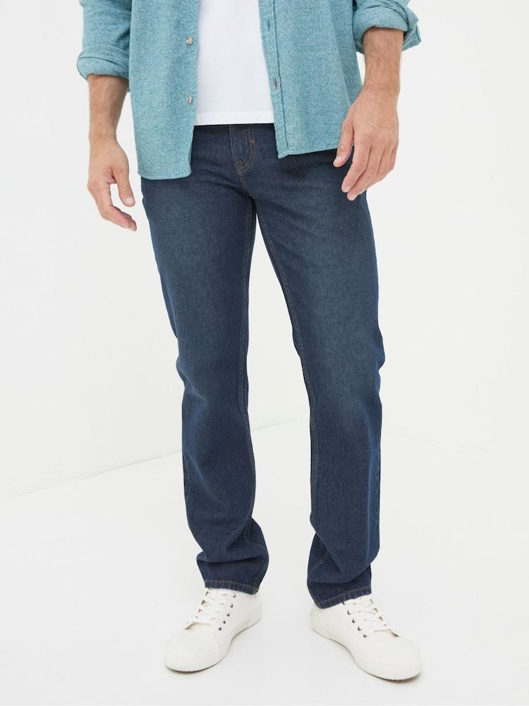 Fat Face Blue Straight Fit Recycled Jeans