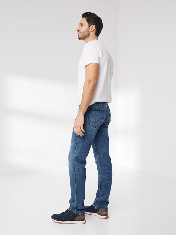 Fat Face Blue Straight Stone Wash Jeans