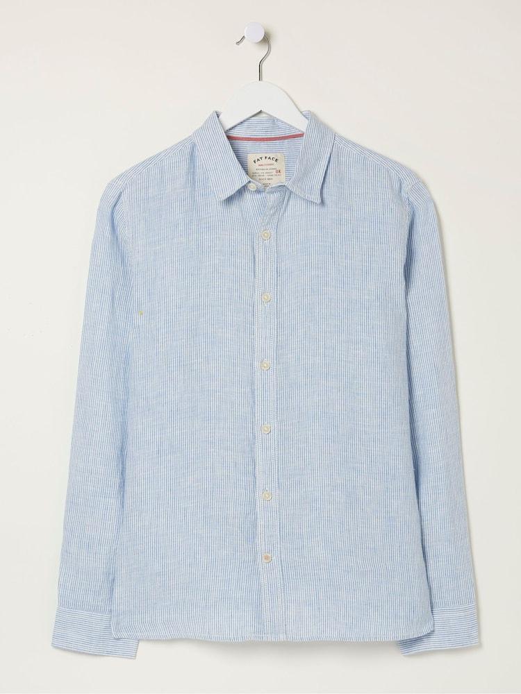 fat face Blue Stripe Linen Shirt
