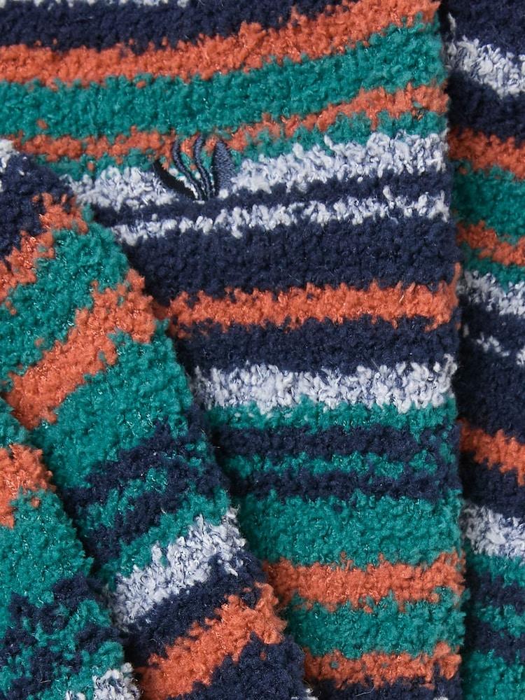 Fat Face Blue Striped Cosy Socks