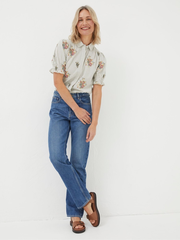 Fat Face Blue Sutton Straight Jeans