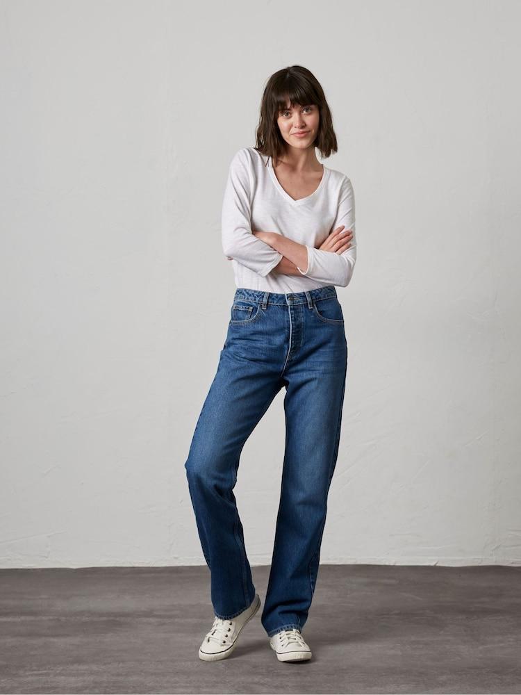 Fat Face Blue Sutton Straight Jeans
