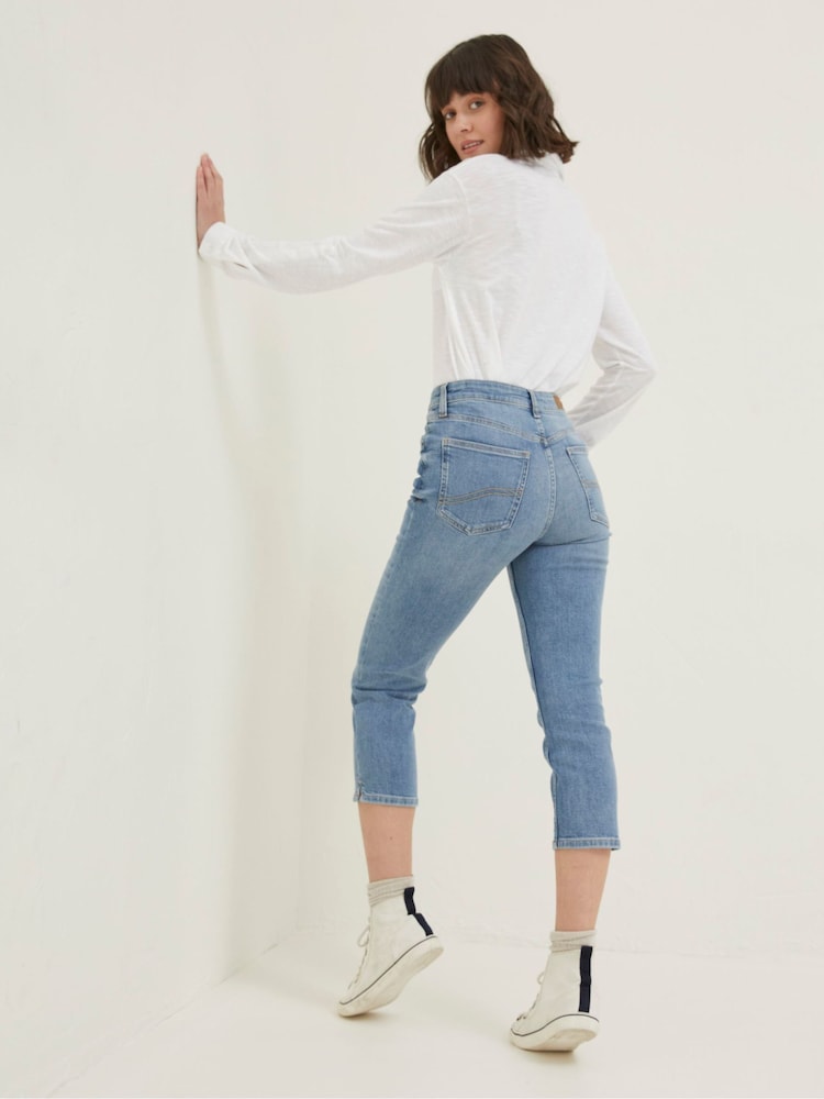 Fat Face Blue Sway Capri Jeans