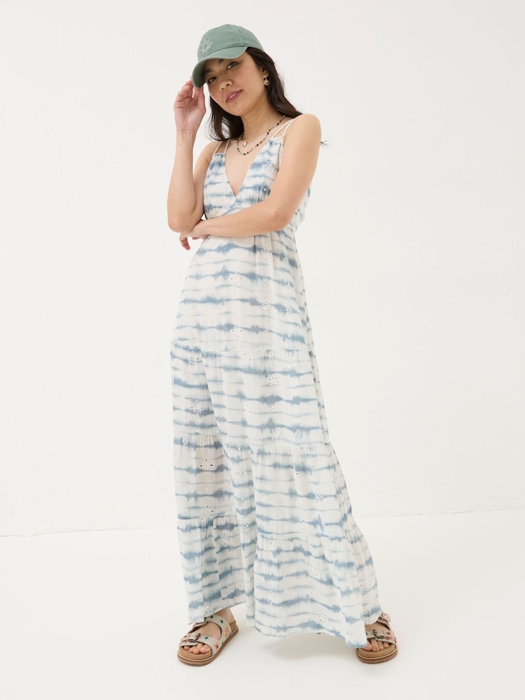 Fat Face Blue Tie Dye Tammy Beach Maxi Dress