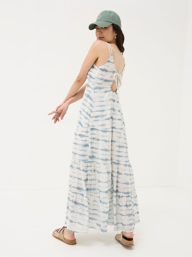 Fat Face Blue Tie Dye Tammy Beach Maxi Dress