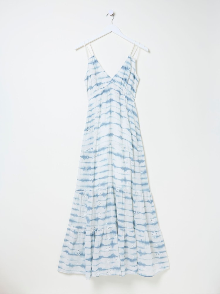 fat face Blue Tie Dye Tammy Beach Maxi Dress