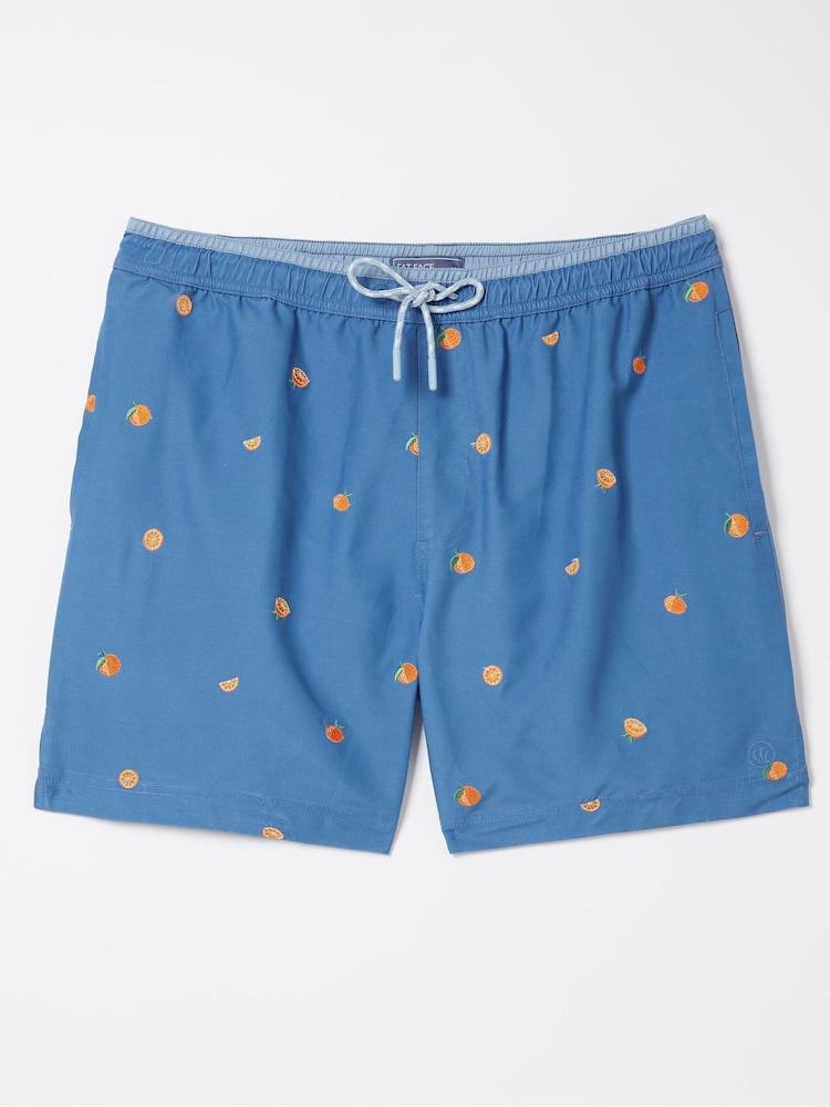 fat face Blue Trevose Orange Swim Shorts