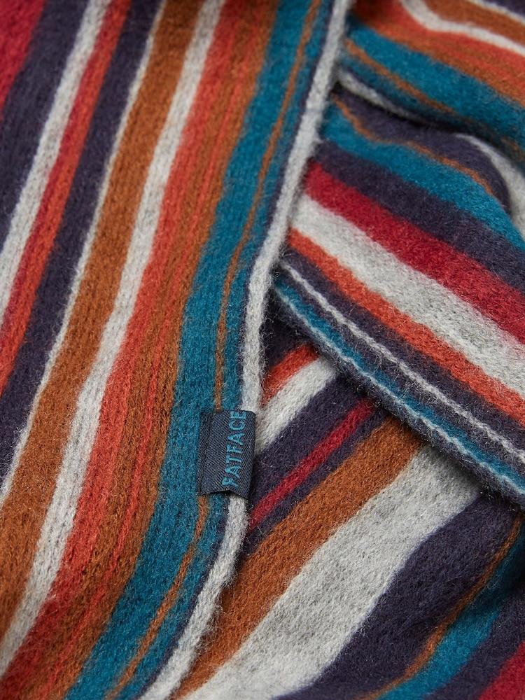 Fat Face Blue Vertical Stripe Scarf