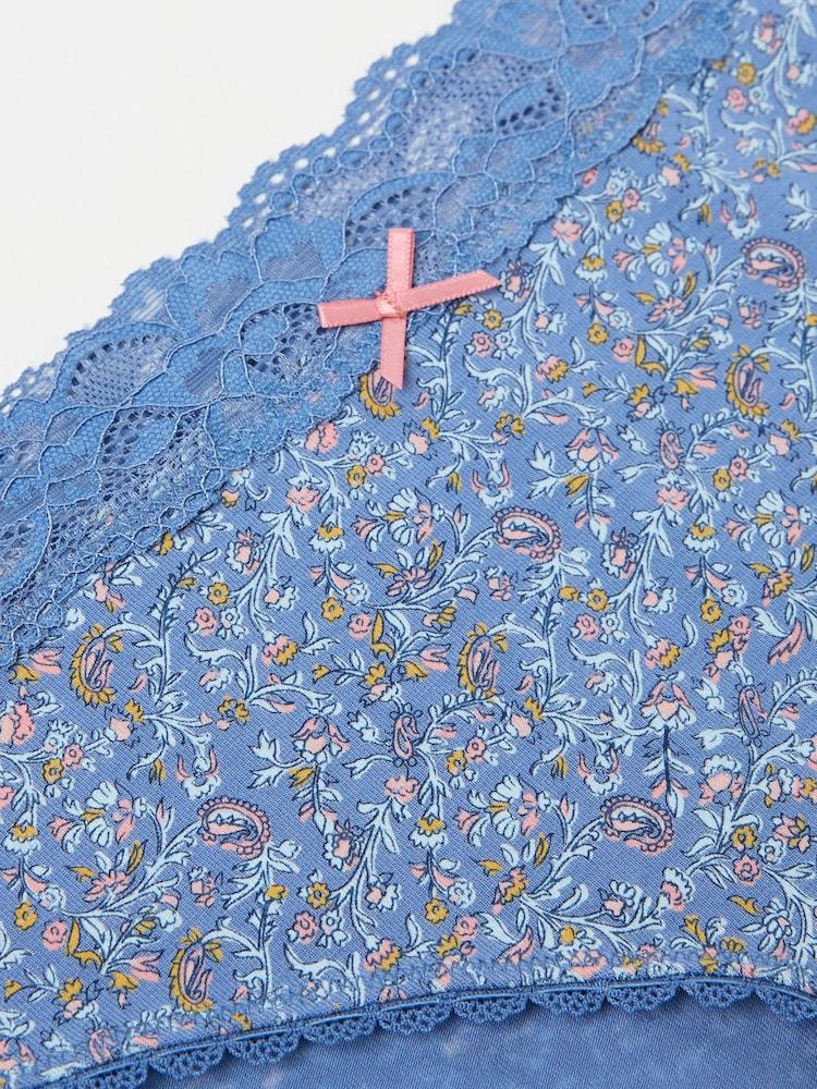 fat face Blue Vine Floral Mini Knickers