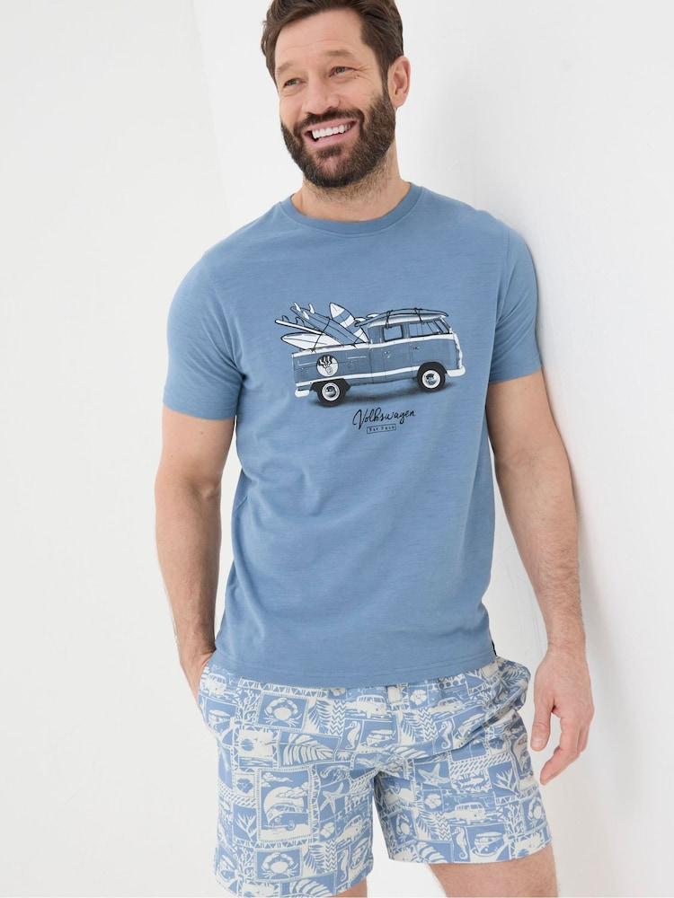 Fat Face Blue VW Photo T-Shirt