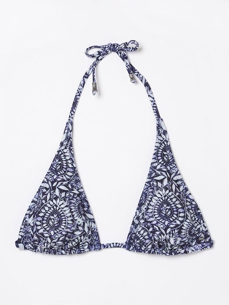 fat face Blue Watercolour Bikini Top