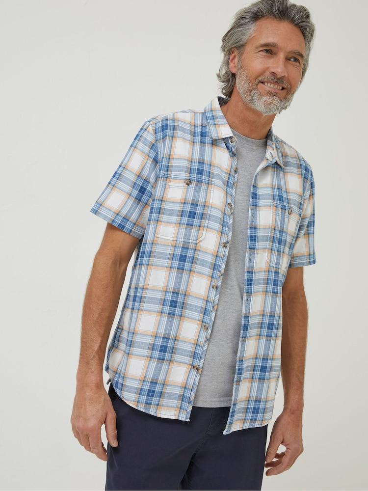Fat Face Blue Westly Check Shirt
