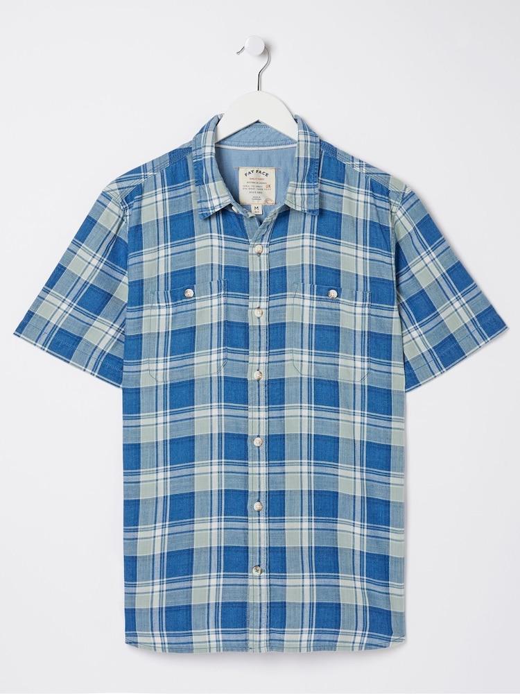 fat face Bodmin Blue Indigo Check Shirt
