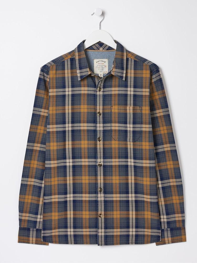 fat face Bonby Blue Indigo Check Shirt
