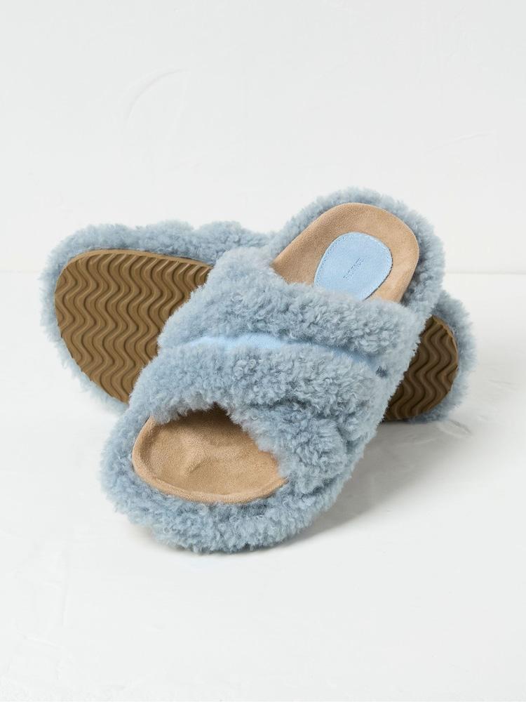 Fat Face Borg Blue Crossover Slippers