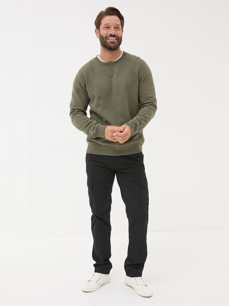 Fat Face Breakyard Black Cargo Trousers