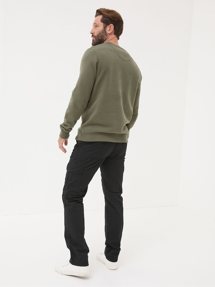 Fat Face Breakyard Black Cargo Trousers